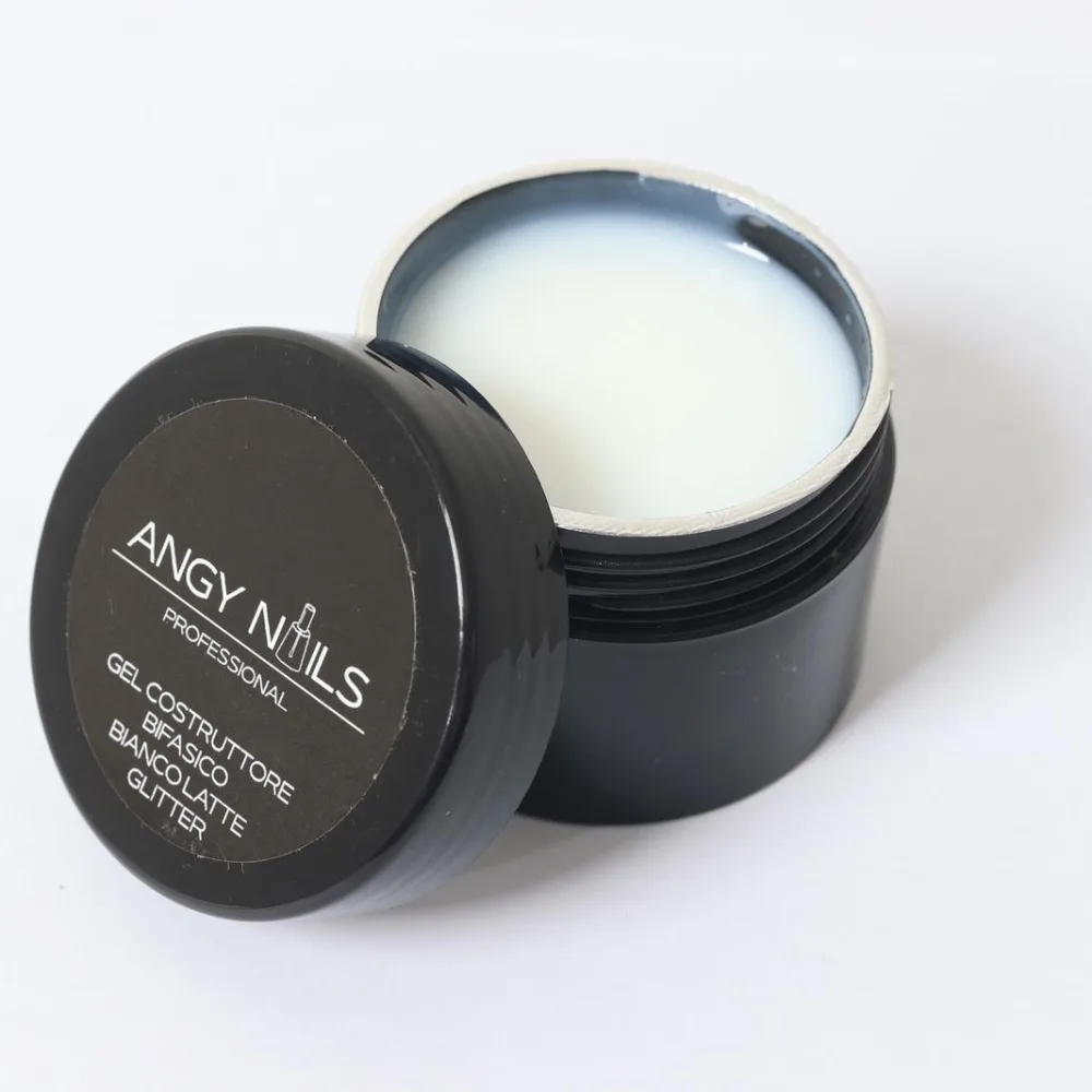 Gel costruttore bifasico Bianco Latte Glitter 30 ml